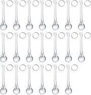 LONGWIN 20pcs Crystal Teardrop Pendant Chandelier Parts Wedding Decoration Christmas Tree Decorations