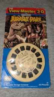 Jurassic Park 3D View-Master 3 Reel Packet SEALED 1992 Dinosaur Movie