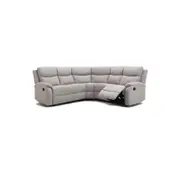 Foret 5 Seater Sofa Corner Lounge Recliner Footrest Bed Chaise Couch Fabric Grey Light