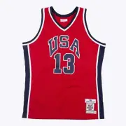 MENS MITCHELL & NESS AUTHENTIC JERSEY USA 1984 CHRIS MULLIN
