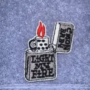C'MON BABY LIGHT MY FIRE LIGHTER American Hook & Loop Morale Patch