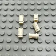 LEGO Technic Part - White - Pin 1/2 without Friction Ridges x5