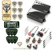 EMG F-JH Set James Hetfield Black Chrome Floyd Spaced Short Pots +12 PICKS & TIN