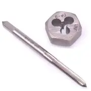 US Stock HSS 6-40 Tap & 6-40 Hexagon Die Thread Right Hand Set