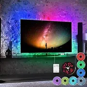 Waterproof USB LED Strip Lights RGB Color Changing 3.28-15FT Battery Powered LED Strip Lights Flexible Battery Operated LED Lights with 3 Keys IR Controller fo