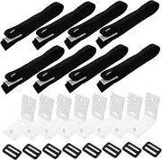 Happyyami 1Set Pool Cover Strap Attachment Kit Protective Solar Cover Strap with Buckle Easy to Use Fixing Pool Reel Straps for Securely Rolling Up Pool Covers