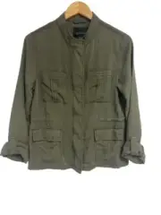 SANCTUARY, Women, Flower Field Jacket Army Green Embroidery Bohemian Pockets, XS