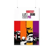 1966 Laguna Seca CanAm Monterey Sport Car Racing Print Motorsports Poster