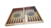 Vintage Midcentury Wood Marquetry Inlay Chess, Checkers & Backgammon Box53*47