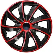 Quad Wheel Trims 17 Inch Black/Red Set of 4