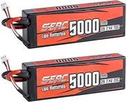 2S 5000mAh 7.4V 70C Lipo Battery T Plug Compatible with RC Cars Trucks Boats Vehicles Tanks RC Buggy Race Cars Hard Case