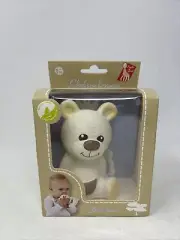 Vulli Gabin The Bear Rattle Kid's White Natural Rubber Teeth Toy 0+ Mo La Giraff