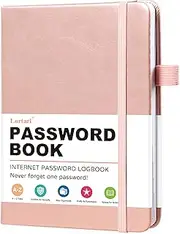 Password Book with Alphabetical Tabs - Medium Size Internet Address & Password Keeper Logbook, Hardcover Password Notebook for Password Organization