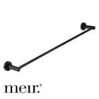 Meir MR01SR60 Round Brass Matte Black Single Towel Rail - 600mm