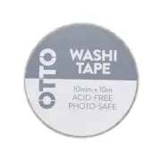 Otto Washi Tape 10mm x 10m Neon Grey Pattern - #A16