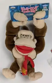 Donkey Kong Country DK Banpresto DX 2000 Plush 10" Toy Doll Japan Nintendo