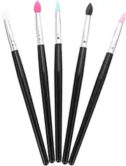 Gogogmee 5pcs Silicone Makeup Eyeshadow Brush Set Non Beauty Tools Comfortable Brush for Home Salon Use