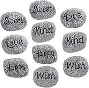 FUNOMOCYA 10pcs Resin Small Stones for Aquarium Decor Fish Tank Landscape Rocks Soft Edges Reusable Pebbles for Decorative Aquarium Gravel