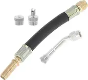 X AUTOHAUX 1 Set 135 Degree Copper Tire Valve Extension with Flexible Plastic 125mm Tyre Valve Stem Extender for Car Motorcycle RV Truck Bike