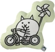The Battle Cats Die-cut mini cushion Neko Rinrin Bandai The Great Cat Store