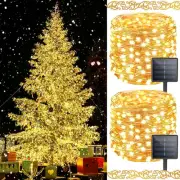 Solar String Lights Outdoor, 2 Pack 80FT 200 LED Solar Outdoor Christmas Ligh...