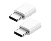 Bluebird 2Pcs Micro-USB to Type-C Male Connector Phone/Tablet Charger Adapter for Android-White