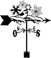 Wind vanes, Outdoor Garden Weather Vane Magpie Bird Golfer Weathervane Stainless Steel Wind Direction Indicator Measuring Tools Measuring Tool for Roof Sheds Yard