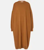 [The Row] The Row Giustina cashmere sweater dress AU 10 brown