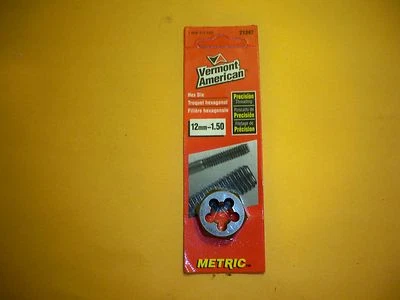 12MM-1.50 BOLT DIE HEX AGON RIGHT HAND VERMONT AMERICAN NEW