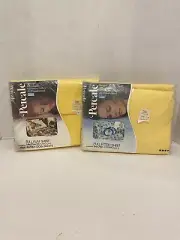 Montgomery Ward Percale Full Flat & Fitted Sheet Set 50/50 Vintage Yellow