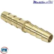NEW! Brass Hose Splicer 1/4" Hose ID Barb x 1/4" Hose ID Barb MettleAir 129-4