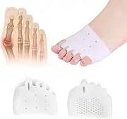 Silicone Toe Separators, Breathable & Soft Toe Spacers Yoga Toes, Correct Toes Spreaders for Feet, Toe Separators for Hammer Toe, Toe Separators for Women and Men (White, 2 Pcs)