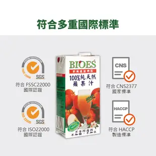 【囍瑞BIOES】100%純天然紅葡萄汁原汁(隨身瓶200ml-24入)