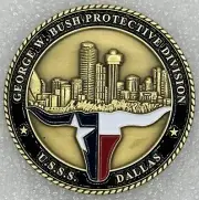 Dallas Texas Secret Service George Bush Protective Detail Challenge Coin
