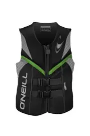 O'Neill Men's Reactor USCG Life Vest BLKLUNDGLO SM, Black/Lunar/Day-Glo,Small