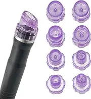 Elitzia Plastic Hydro Dermabrasion Microderma Heads Hydra Facial Aqua Peel Tips Water Peeling Caps Facial Care Skin Cleaning Tool Beauty Machine Replacement Spare Parts 8pcs Per Set （Purple）
