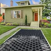 Garden Retaining Wall Grid Stabilizer Ground Grid Heavy Duty Grids Geogrid 2/3/ 4/5/ 6 M,Parking Grid Pavers, HDPE Honeycomb Gravel Soil Stabilizer for Subgrade Work Landscaping(6x6 m/20x20 ft)
