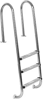Swimming Pool Ladder,with 2/3 Step Stainless Steel Steps and U Shaped Handrail,for Water Park and Outdoor Bath(3-steps1.2mm)