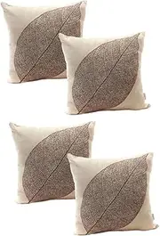 BESTOYARD 2sets Square Pillow Case Creative Leaves Design Pillow Cover for Decor Stylish 2pcs*2