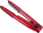 FRCOLOR Cordless Hair Curler Small Hair Straightener Adjustable Temperature Mini Hair Curler USB Rechargeable Battery Operated Hair Curling Straightening Tool for Travel Red Wireless Hair Curler