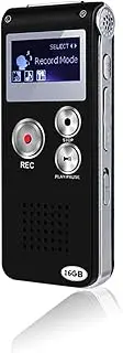 16G Digital Voice Recorder,50 Hours Continuous Recording,HD Audio Recording with Noise Reduction, 55H Battery, Voice Activated & Portable Dictaphone for Lectures, Meetings, Interviews