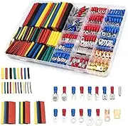 Wire Electrical Connectors - Butt, Ring, Spade, Quick Disconnect - Crimp Terminals Connectors Assortment Kit (Bunt 678)
