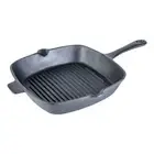 Forza Cast-Iron Grill Pan Pre-Seasoned Cookware Induction