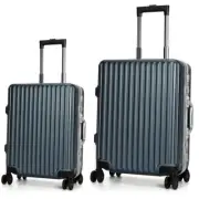 Swiss Aluminium Luggage Travel Hard Suitcase Lightweight TSA 2PCS Sets SN7619