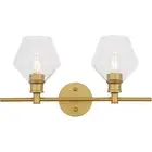 Living District LD2312BR Gene 2 Light 19 inch Brass Wall sconce Wall Light