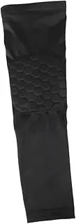 FOYTOKI Arm Sleeve Elbow Support Protector Black Sports Arm Sleeve for Cycling Basketball Football Breathable Stretchy Elbow Guard with Compression Pad Non Slip Design