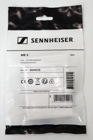 全新原廠 第二代  SENNHEISER ME2-II 領夾式 迷你 全指向性 麥克風 ew 100 G3 G4 AVX