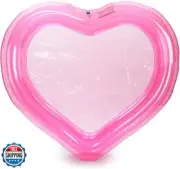 FUNBOY Giant Inflatable Luxury Clear Pink Heart Kiddie Pool, Year-Round Fun f
