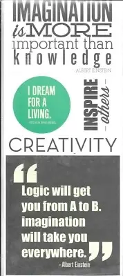 Imagination Creativity Inspire Dream Knowledge Einstein MAMBI Sticks Scrapbook