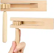 Kisangel 2Pcs Wooden Ratchet Noise Maker Percussion Instruments for Compact Musical for Developing Rhythm Coordination Educational Present
